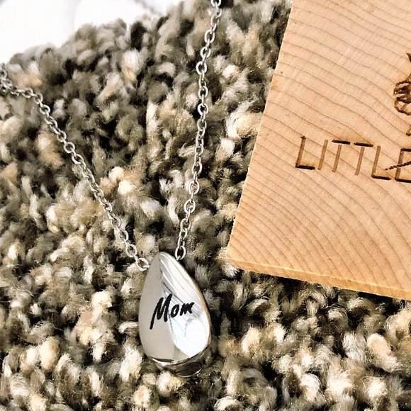 Water drop urn heart ashes cremation necklace - Picture 3 of 8